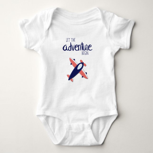 Let the Adventure Begin 02 Baby Bodysuit (Front)