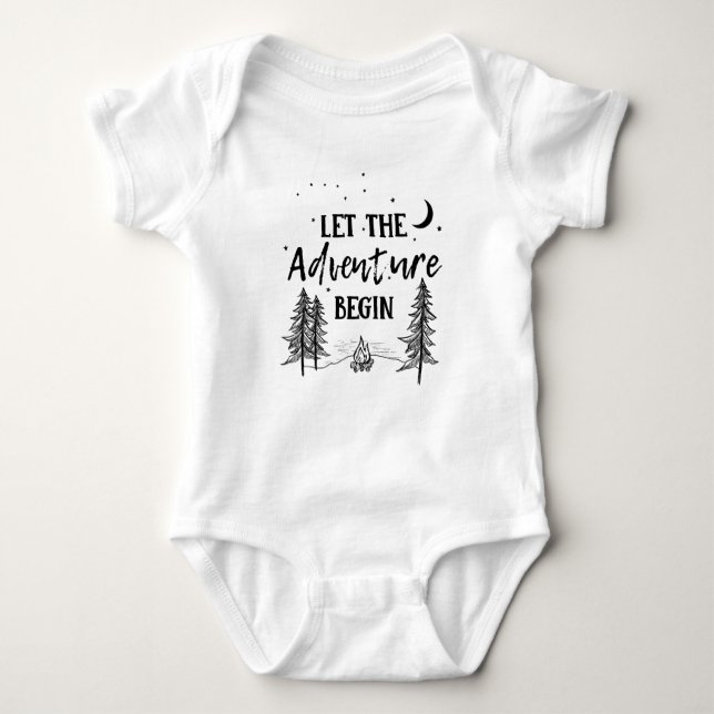 Let The Adventure Begin Baby Baby Bodysuit (Front)