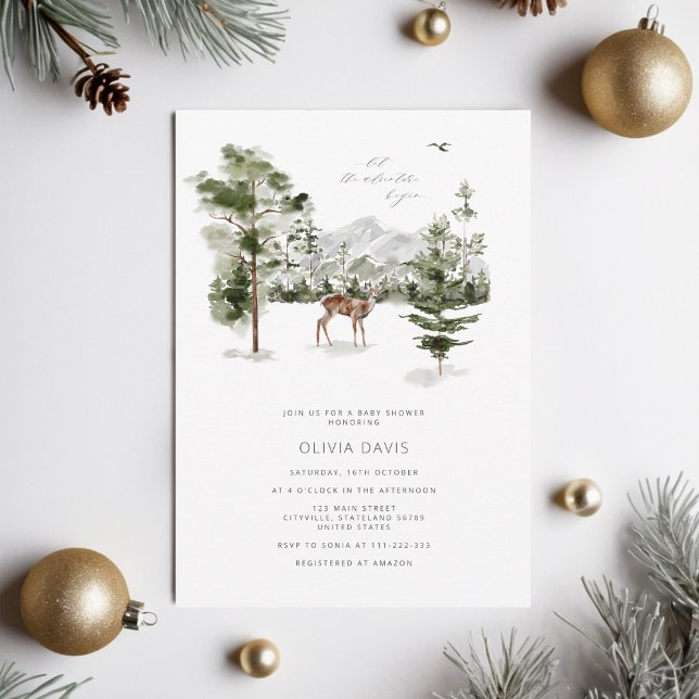 Let The Adventure Begin Baby Shower Invitation (Creator Uploaded)