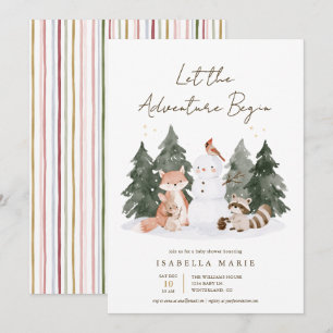 Let The Adventure Begin Baby Shower Invitation