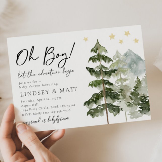 Let The Adventure Begin Baby Shower Invitations (Creator Uploaded)