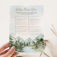 Let the Adventure Begin Baby Shower Name Race Game