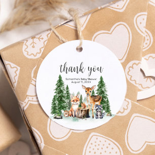 Let the Adventure Begin Baby Shower Round Favour Tags