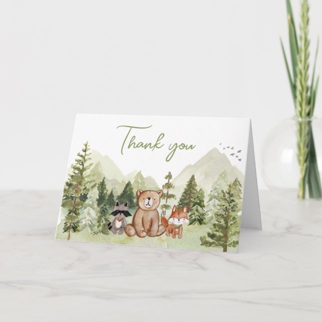 Let the Adventure Begin Baby Shower Thank You Card (Front)