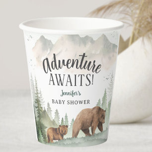 Let The Adventure Begin Baby Shower Woodland Paper Cups