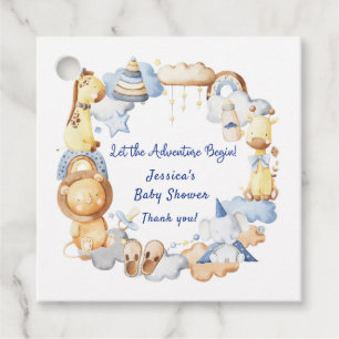 Let the Adventure Begin Boy Baby Toy Baby Shower Favour Tags