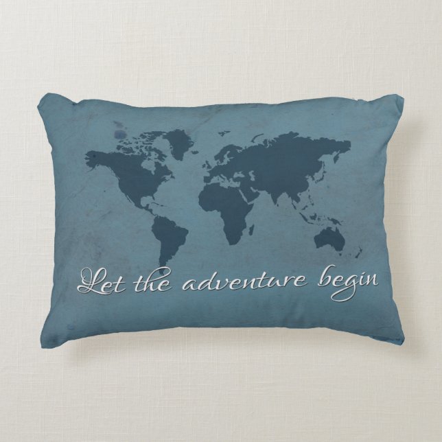 Let the adventure begin decorative cushion (Front)