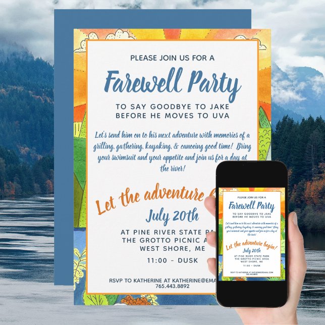 Let the Adventure Begin Farewell Party Invitation (Creator Uploaded)