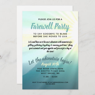 Let the Adventure Begin Farewell Party Invitation