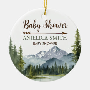 Let the Adventure Begin Forest Rustic Baby Shower Ceramic Tree Decoration