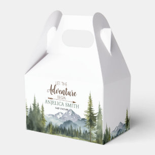 Let the Adventure Begin Forest Rustic Baby Shower Favour Box