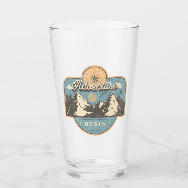 Let the adventure begin glass (Front)