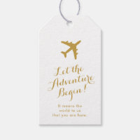 Let the Adventure Begin Gold Travel Favour