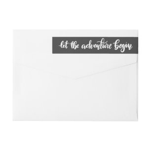 Let The Adventure Begin Handwritten   Graduate Wrap Around Label
