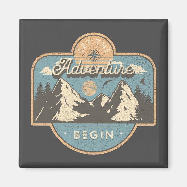 Let the adventure begin magnet (Front)