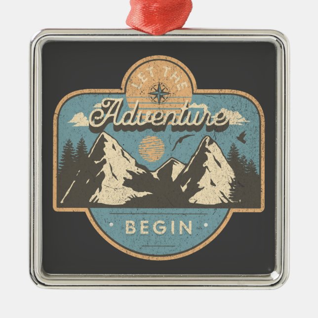 Let the adventure begin metal tree decoration (Front)