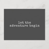 Let The Adventure Begin Modern Minimalist Quote 