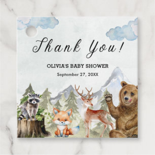 Let the Adventure Begin Mountain Boy Baby Shower  Favour Tags