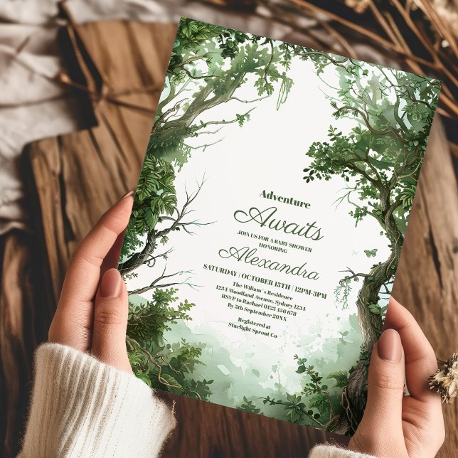 Let The Adventure Begin Mountain Boy Baby Shower Invitation (Creator Uploaded)