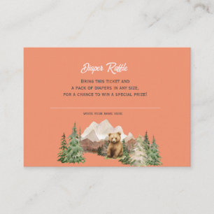 Let the Adventure Begin Mountain Rust Baby Shower  Enclosure Card
