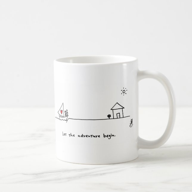 "Let the adventure begin" Mug by Hearts and All (Right)