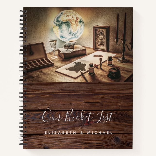 Let The Adventure Begin! Newlyweds BUCKETLIST Notebook (Front)