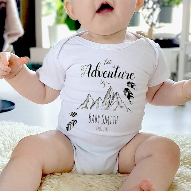 Let the Adventure begin personalizable name Baby Bodysuit (Creator Uploaded)