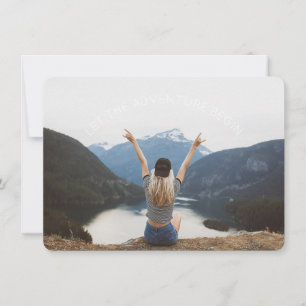 Let the Adventure Begin Photo Farewell Party Invit Invitation