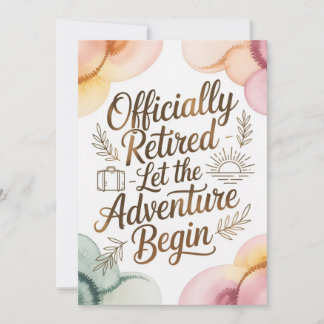 Let the Adventure Begin Retirement Card