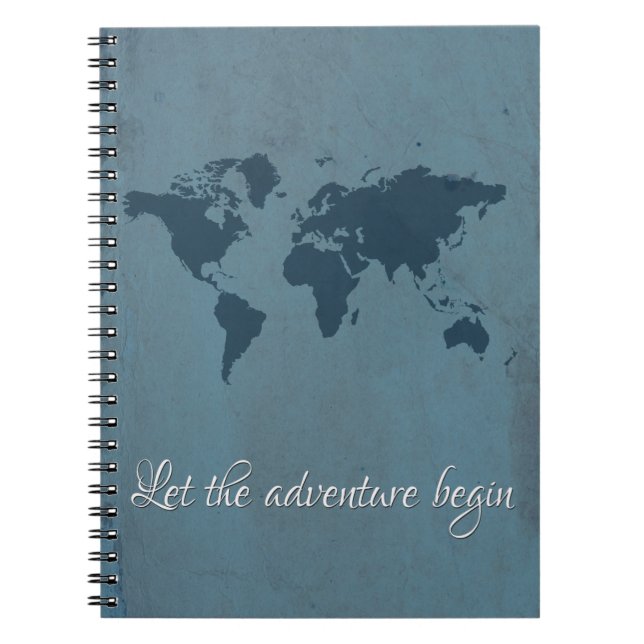 Let the adventure begin spiral notebook (Front)