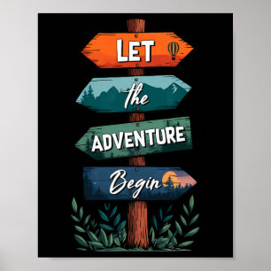 Let The Adventure Begin Summer Vacation Camp Campi Poster