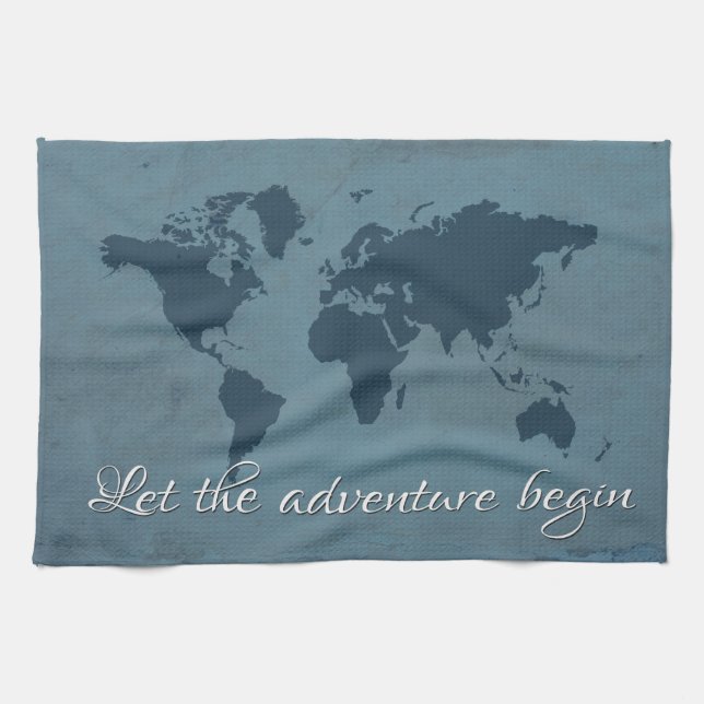 Let the adventure begin tea towel (Horizontal)