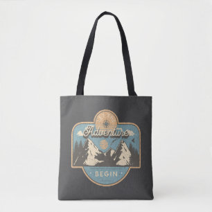 Let the adventure begin tote bag