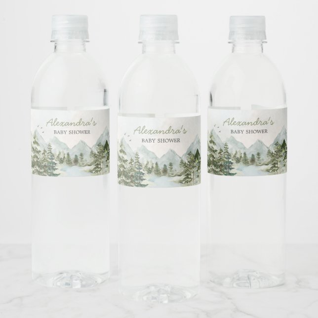 Let the Adventure Begin Woodland Baby Shower Water Bottle Label (Bottles)
