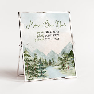 Let the Adventure Begin Woodland Mom Osa Bar Poster