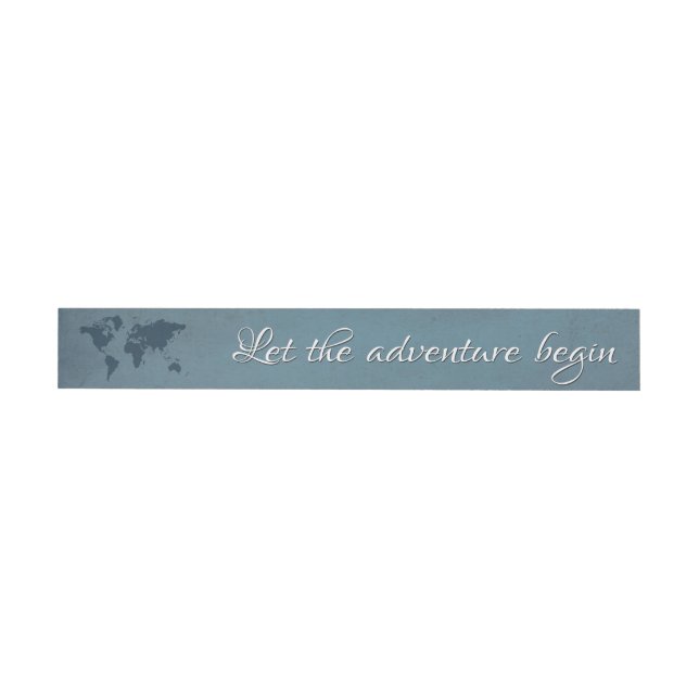 Let the adventure begin wraparound address label (Individual)