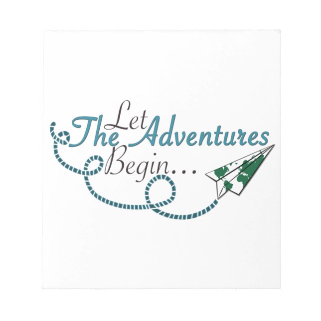 Let the Adventures Begin Notepad (Front)