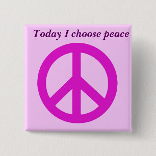 Let the be peace_ 15 cm square badge