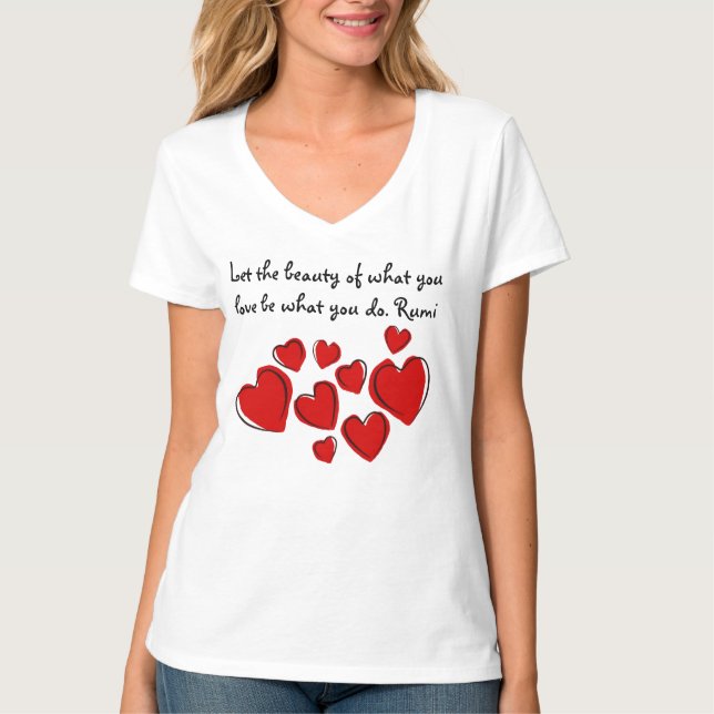 Let the beauty Rumi Women's V-Neck T-Shirt (Front)