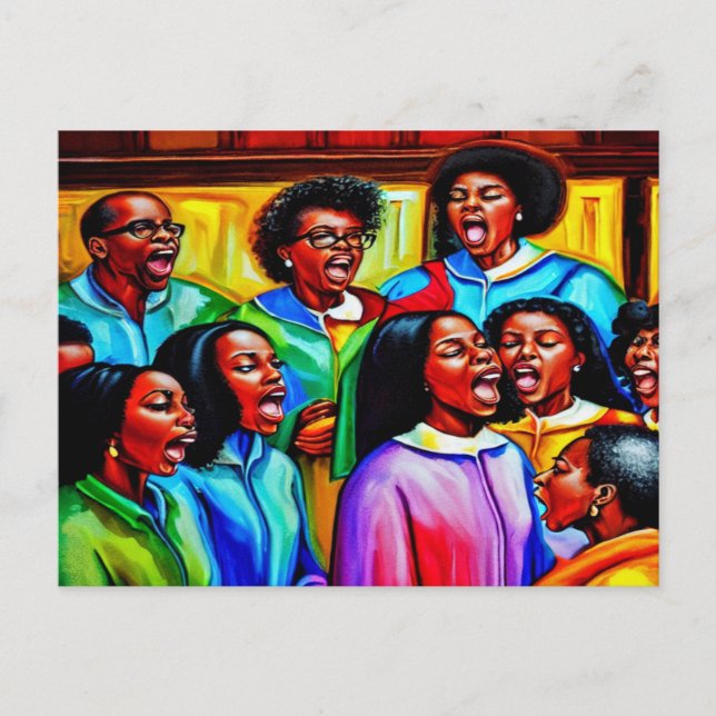 Let The Choir Sing Christian Postcard (Front)