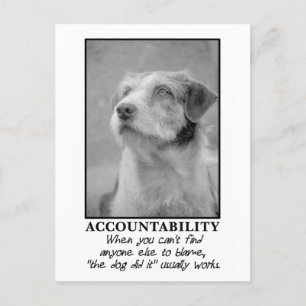 Let the dog take the blame for your farts postcard