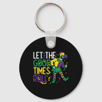 Let The Good Time Roll Jester Bead Funny Mardi Gra