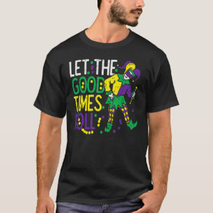 Let The Good Time Roll Jester Bead  Mardi Gras Car T-Shirt