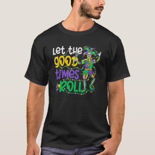 Let The Good Time Roll Jester Bead  Mardi Gras Car T-Shirt