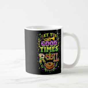 Let The Good Time Roll Mardi Gras Beads Louisiana Coffee Mug