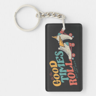 LET THE GOOD TIMES ROLL 80s RETRO ROLLER SKATE Key Ring