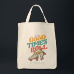 LET THE GOOD TIMES ROLL 80s RETRO ROLLER SKATE Tote Bag<br><div class="desc">Vintage & fun Roller skate design - Let The Old Time Roll for anyone who loves their Roller Skates. This design is also available on different products including stickers,  mugs,  t-shirts,  phone cases,  and more! To buy this design,  choose your favourite product,  click add and checkout!</div>