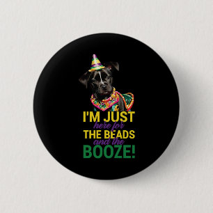 Let The Good Times Roll - Funny Mardi Gras Dogs 6 Cm Round Badge