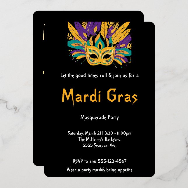 "Let the Good Times Roll: Mardi Gras Celebration" (Front/Back)