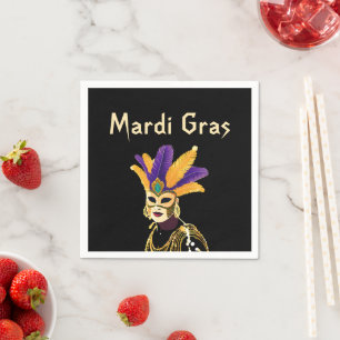 "Let the Good Times Roll: Mardi Gras Celebration" Napkin